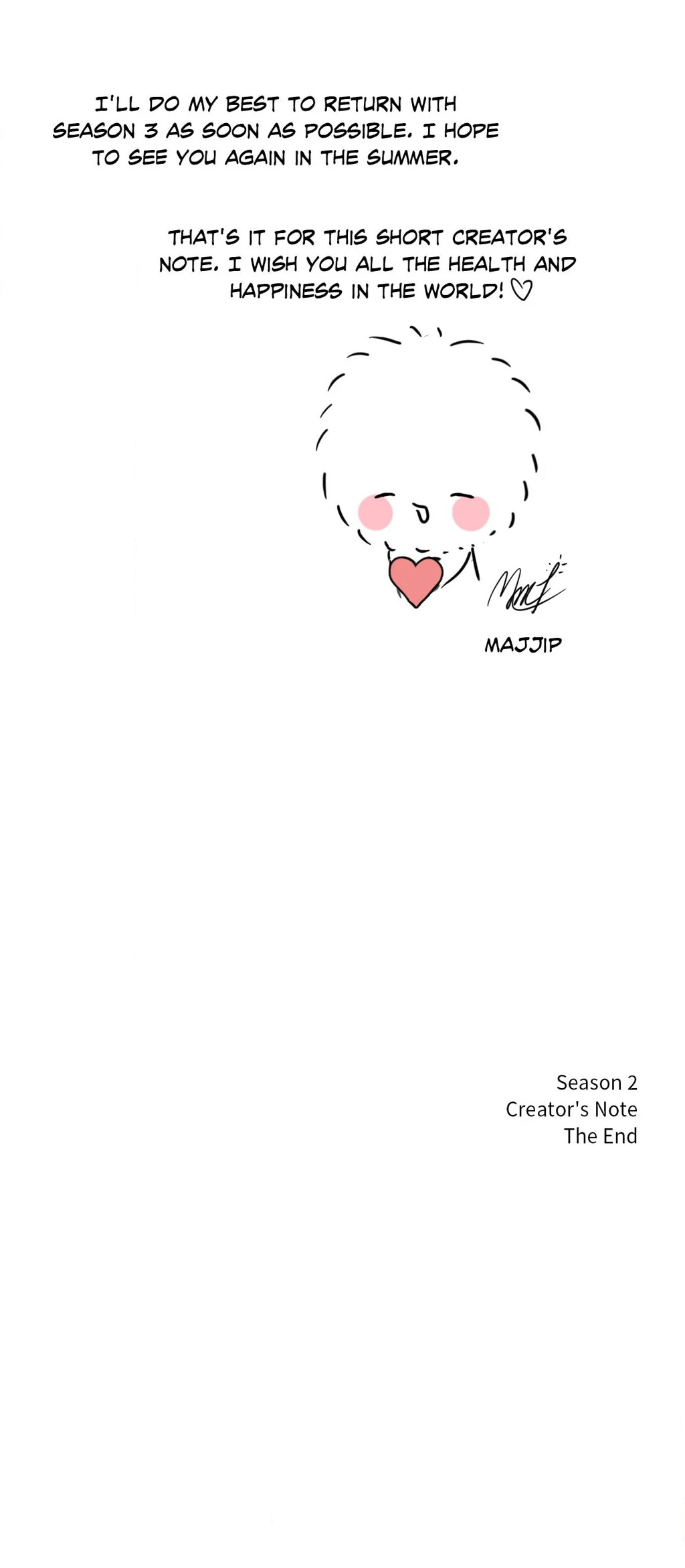 Cry Me a River «Official» - Creator's Note manhwa