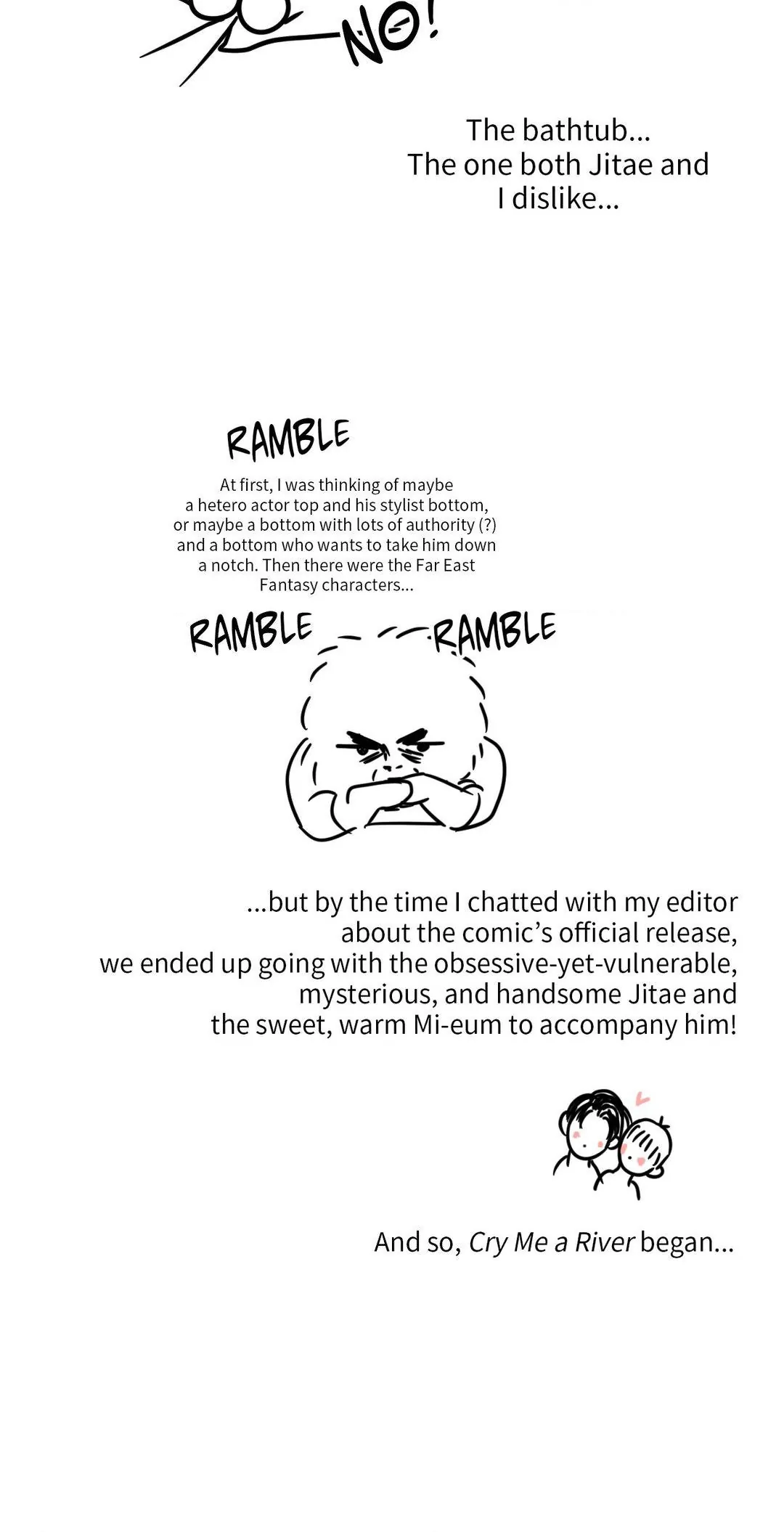 Cry Me a River «Official» - Creator's Notice manhwa