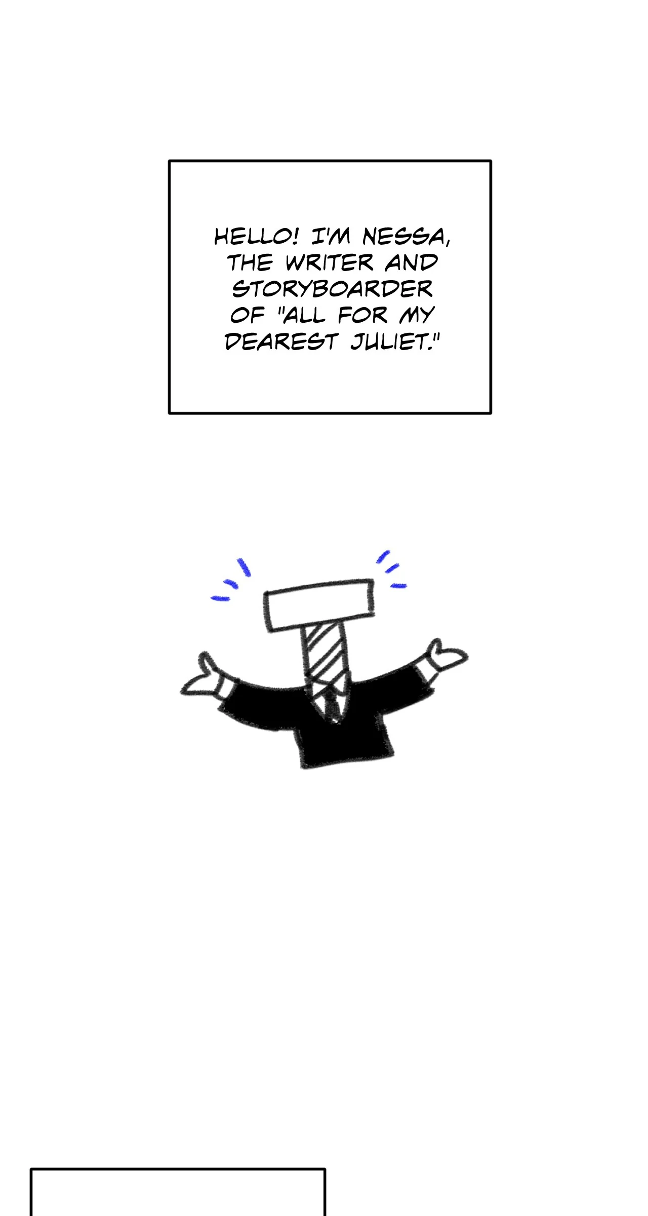 All for My Dearest Juliet (Official) - Creator's Note manhwa