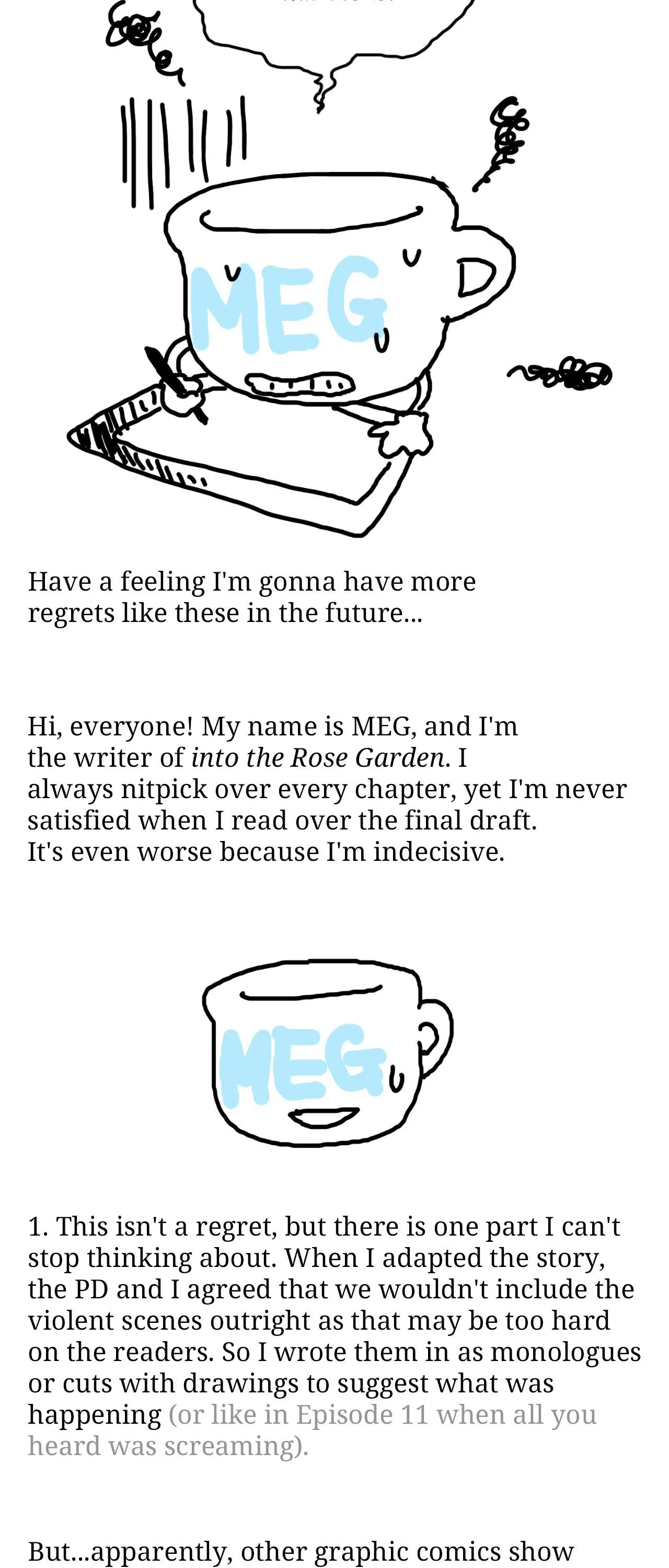 Into the Rose Garden «Official» - Season 2 Creator's Note manhwa