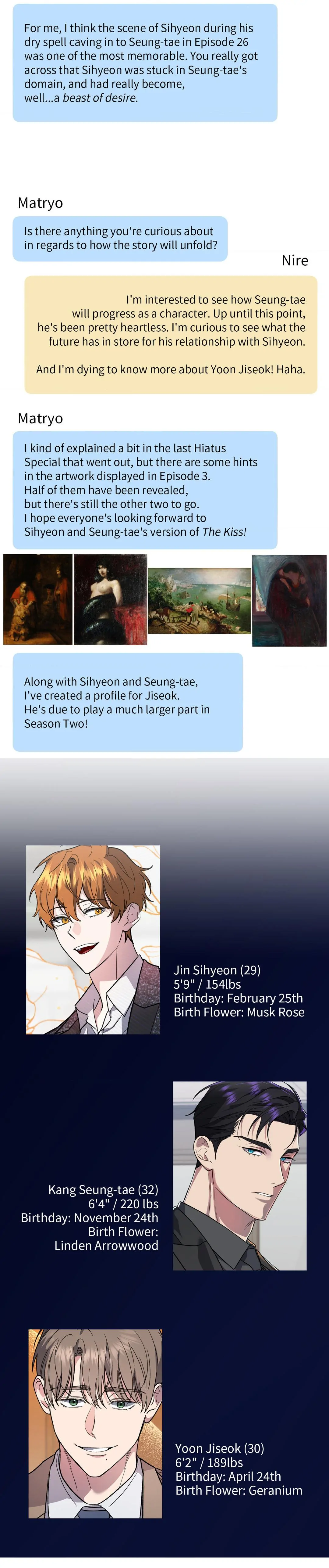 Beasts of Desire - Creator's Note manhwa