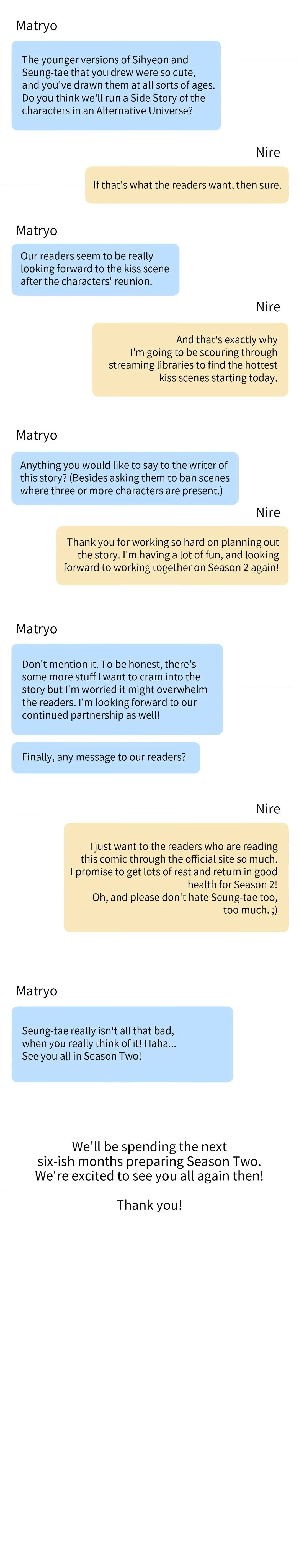 Beasts of Desire - Creator's Note manhwa
