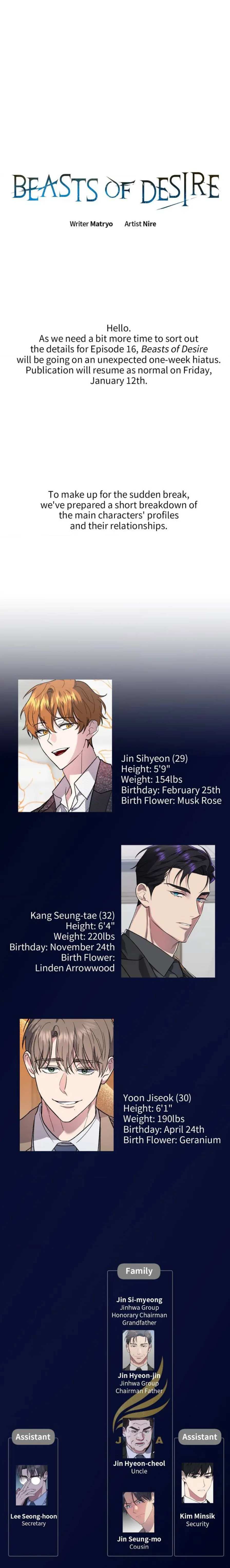 Beasts of Desire - Hiatus manhwa