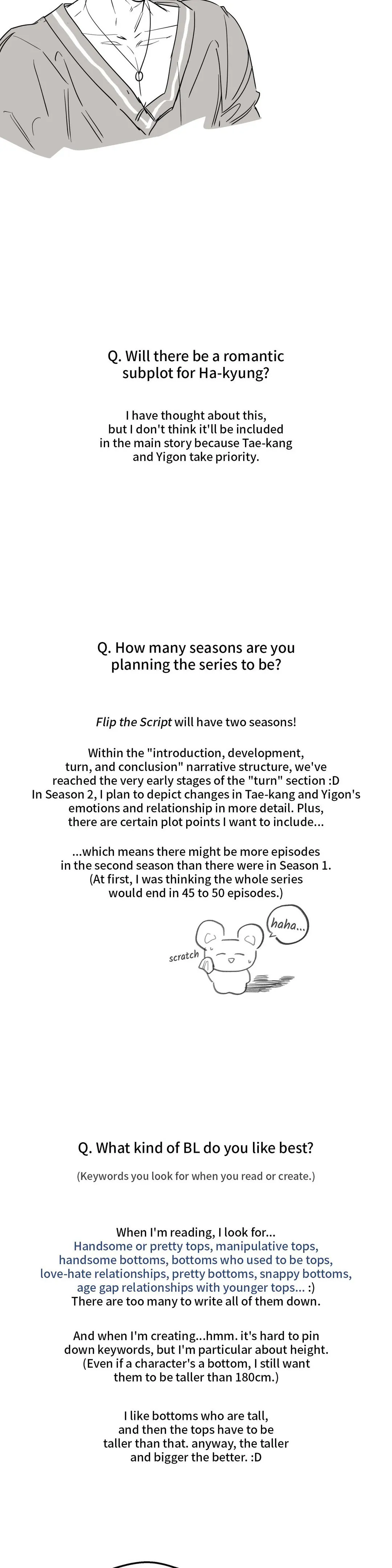 Flip the Script - Creator's Note manhwa