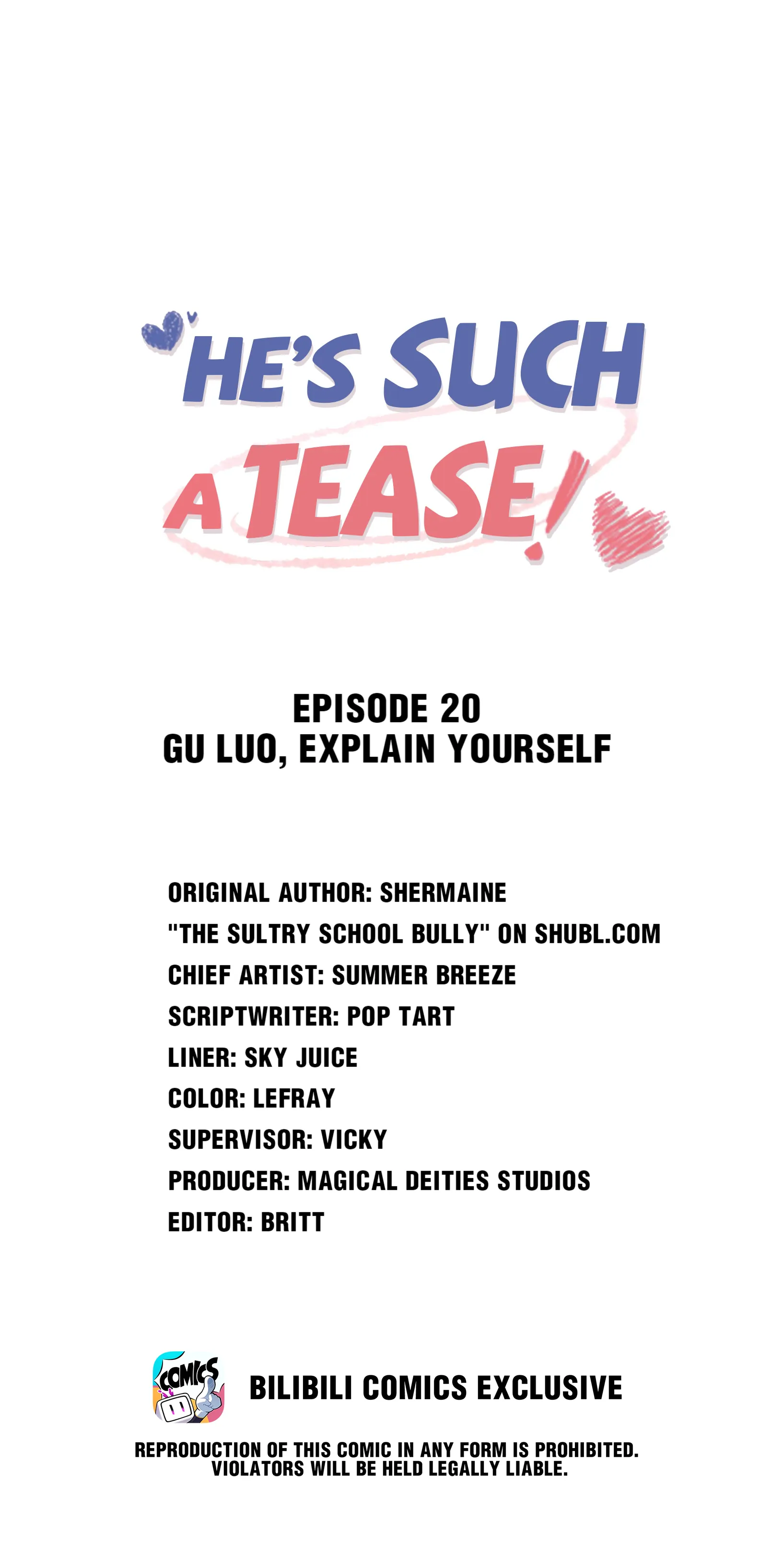 He’s Such A Tease! (Official) - 20 - Gu Luo, Explain Yourself manhwa