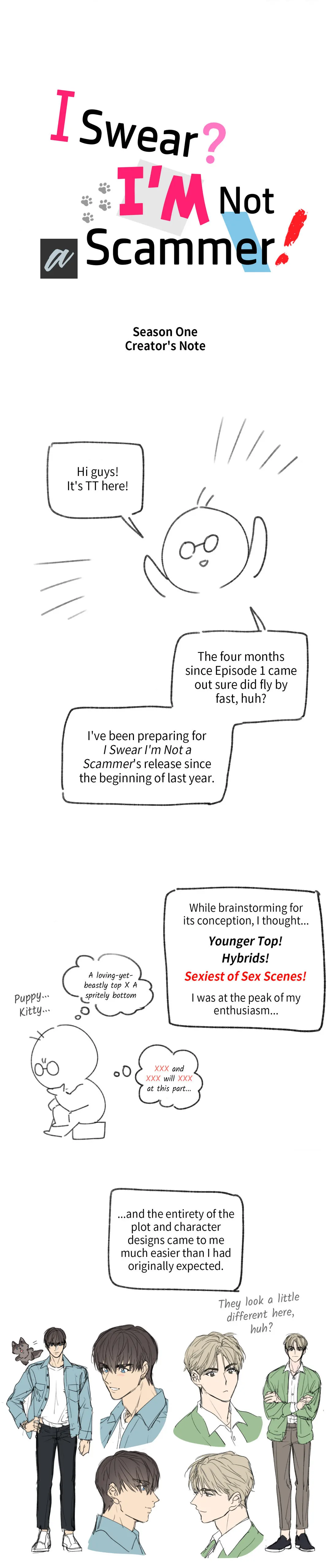 I Swear I’m Not a Scammer! - Creator's Note manhwa
