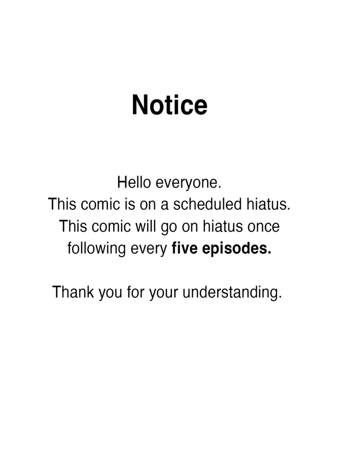 2020 [Official] - Schedule Change manhwa