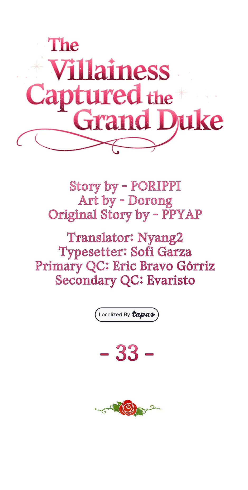 The Villainess Captured the Grand Duke [Official] - Chapter 33 manhwa