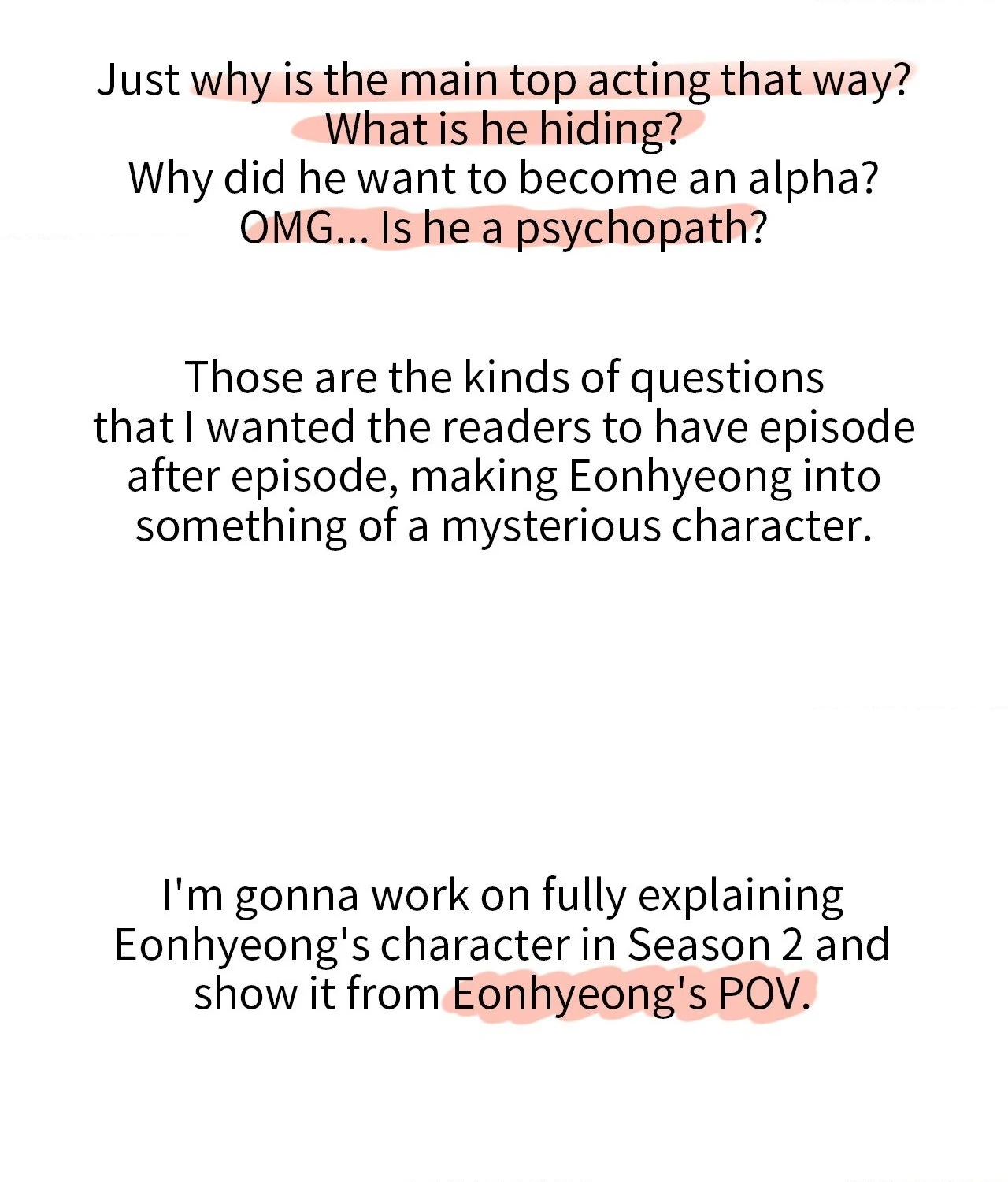 The Uncommon Alpha - Creator's Note manhwa