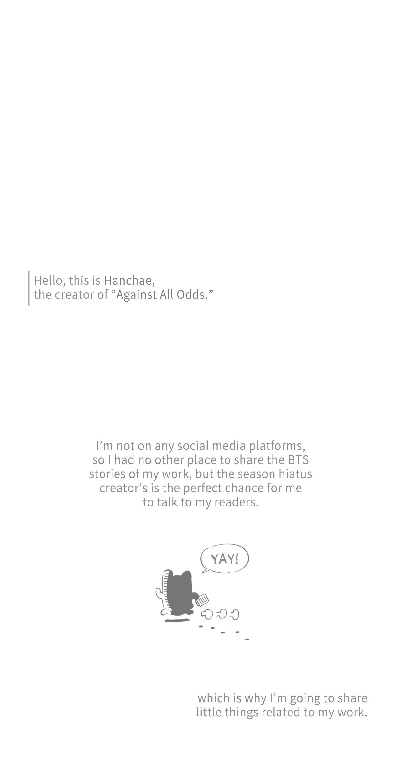 Against All Odds - Creator's Note manhwa