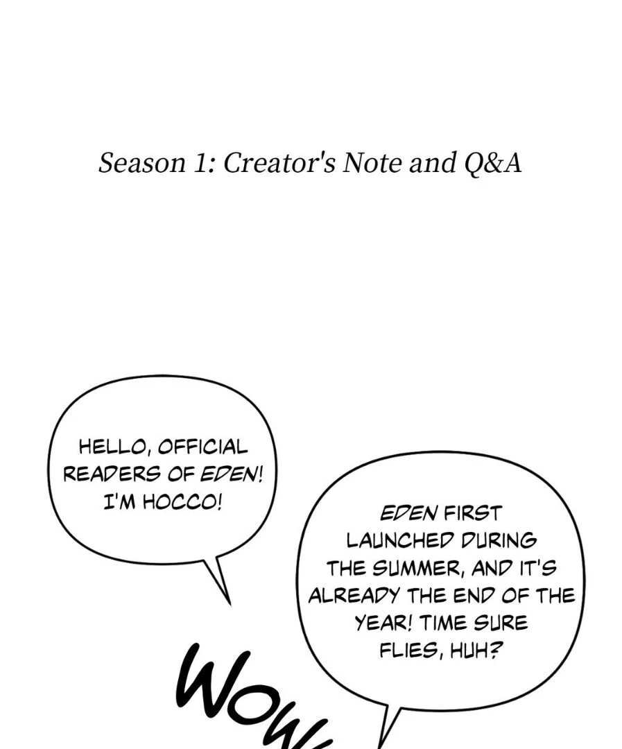 Eden - Creator's Note manhwa
