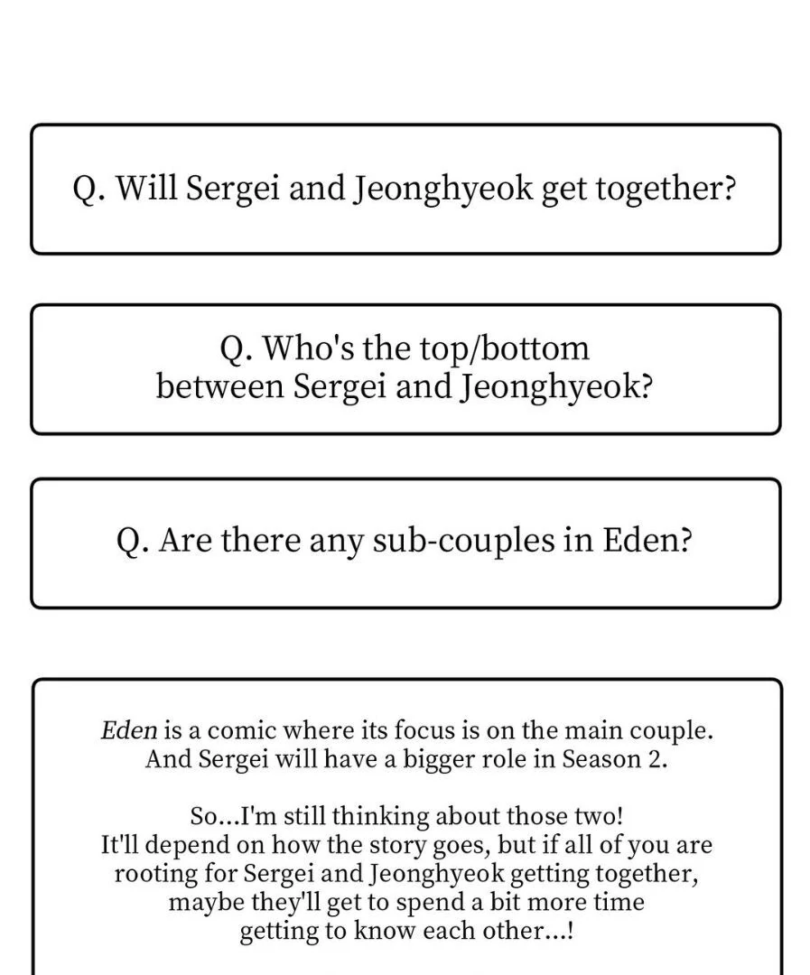 Eden - Creator's Note manhwa