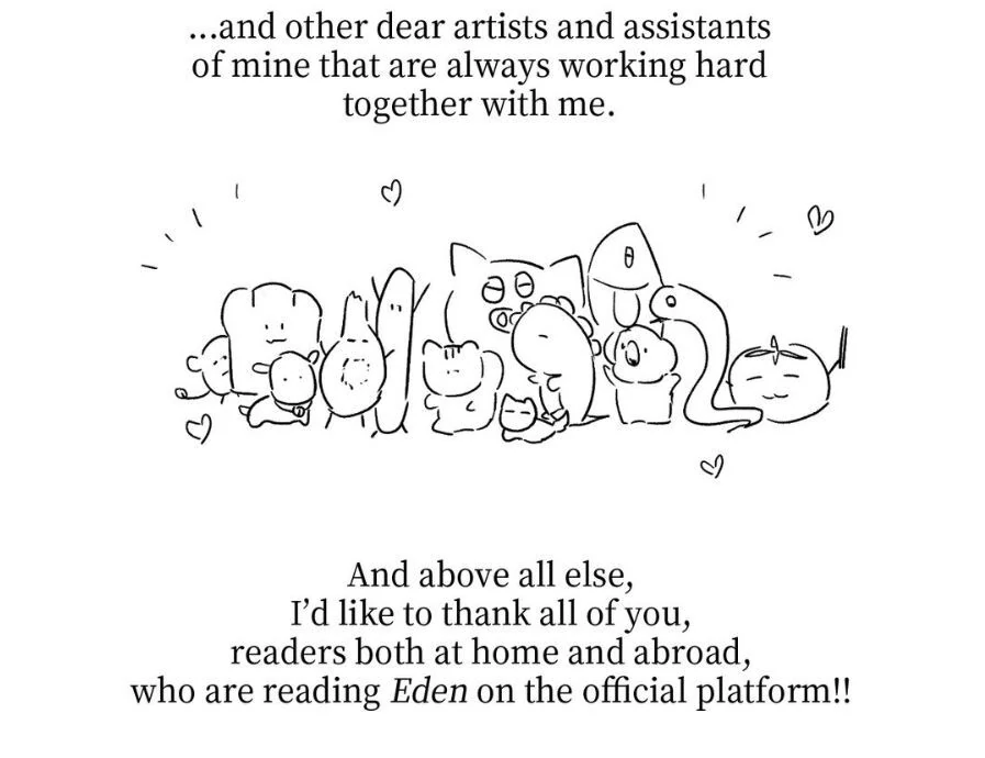 Eden - Creator's Note manhwa