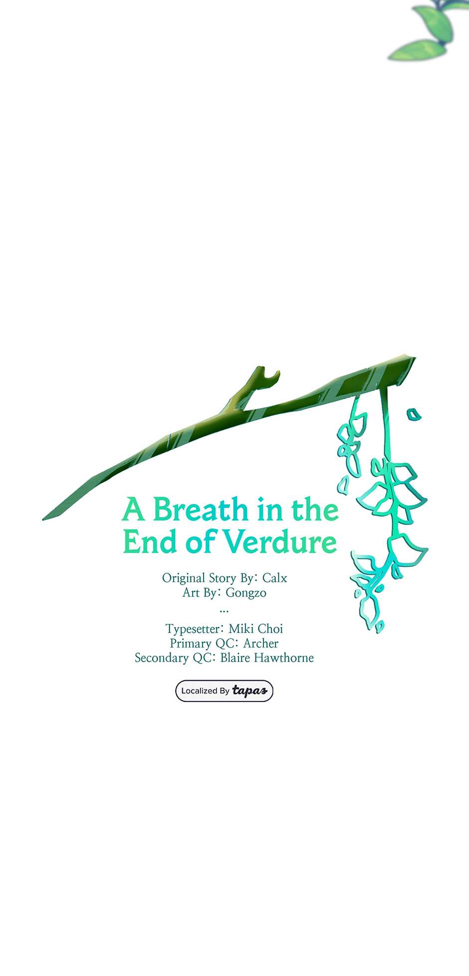 A Breath in the End of Verdure - Chapter 1 manhwa