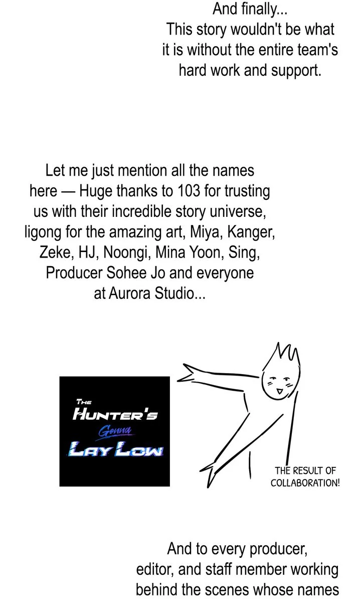 The Hunter’s Gonna Lay Low [Official] - Creator's Note manhwa