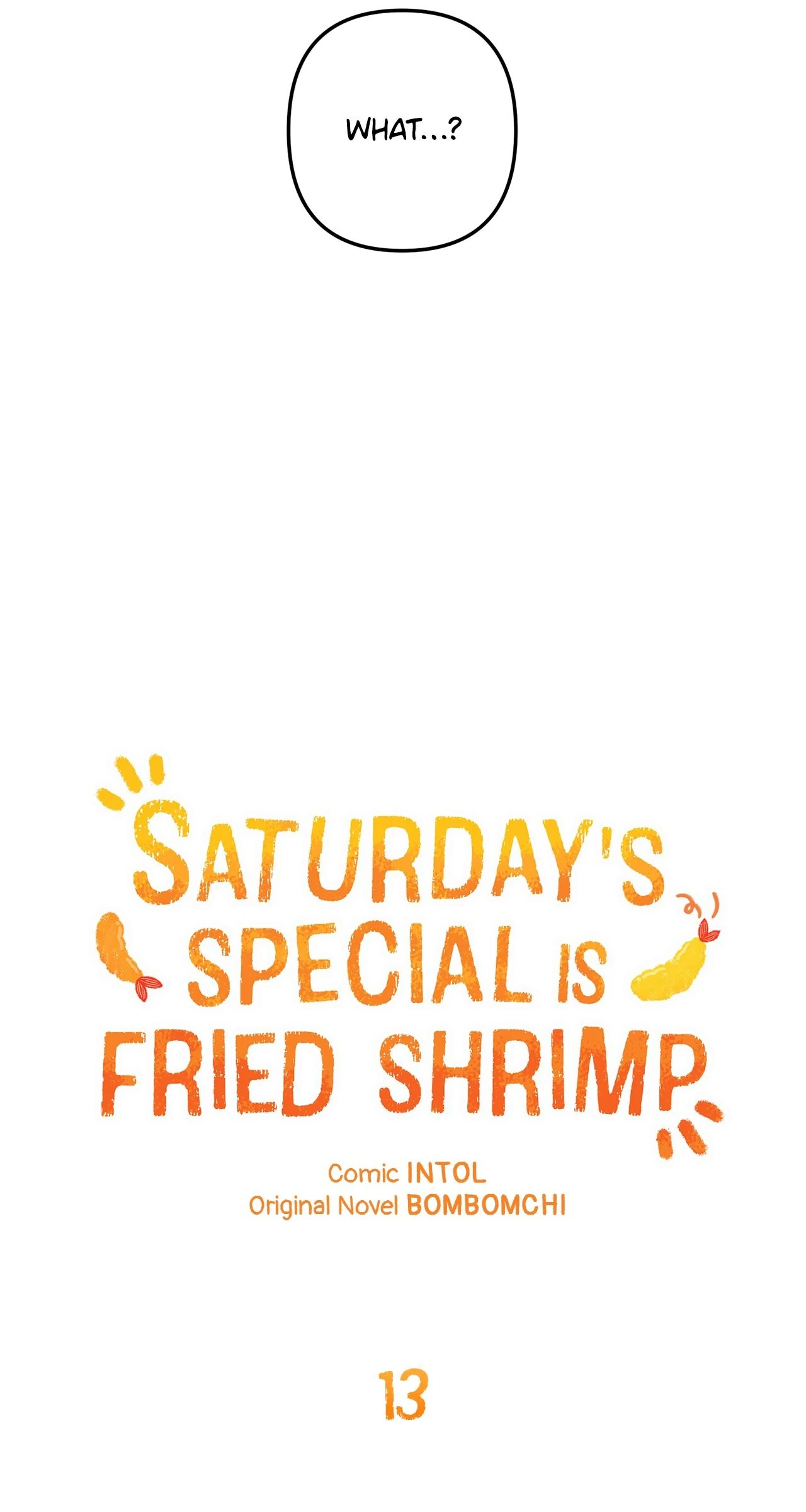 Saturday’s Special is Fried Shrimp - Chapter 13 manhwa