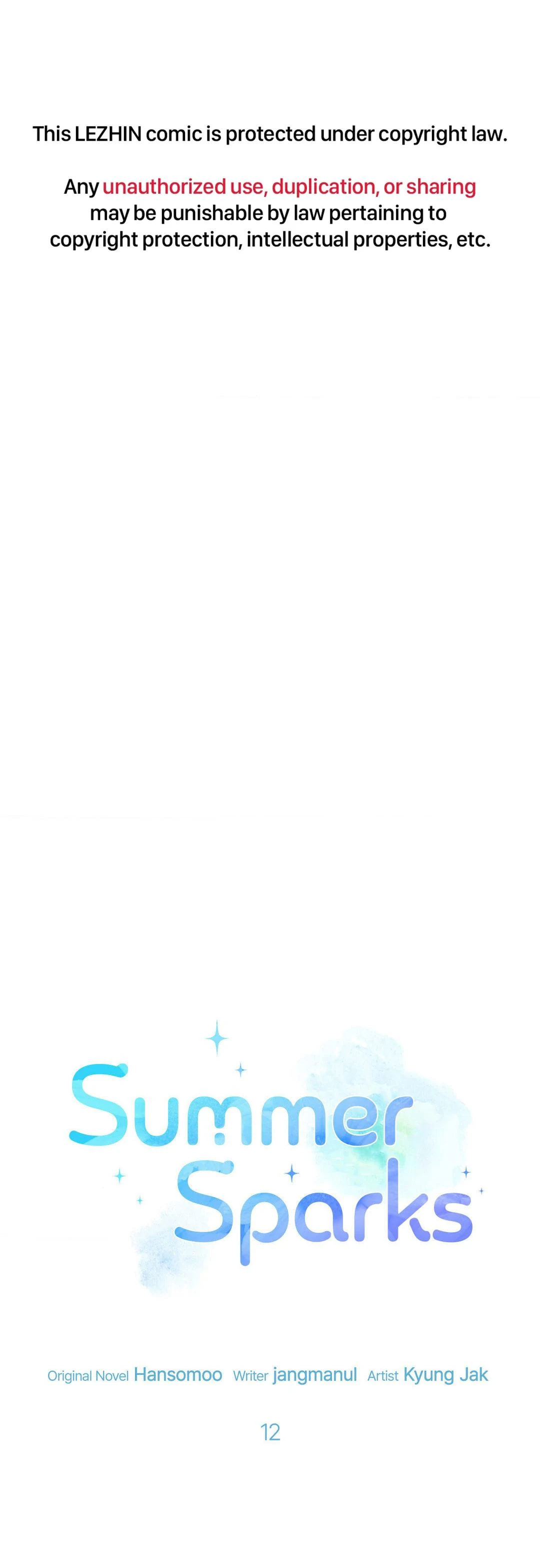 Summer Sparks - Chapter 12 manhwa
