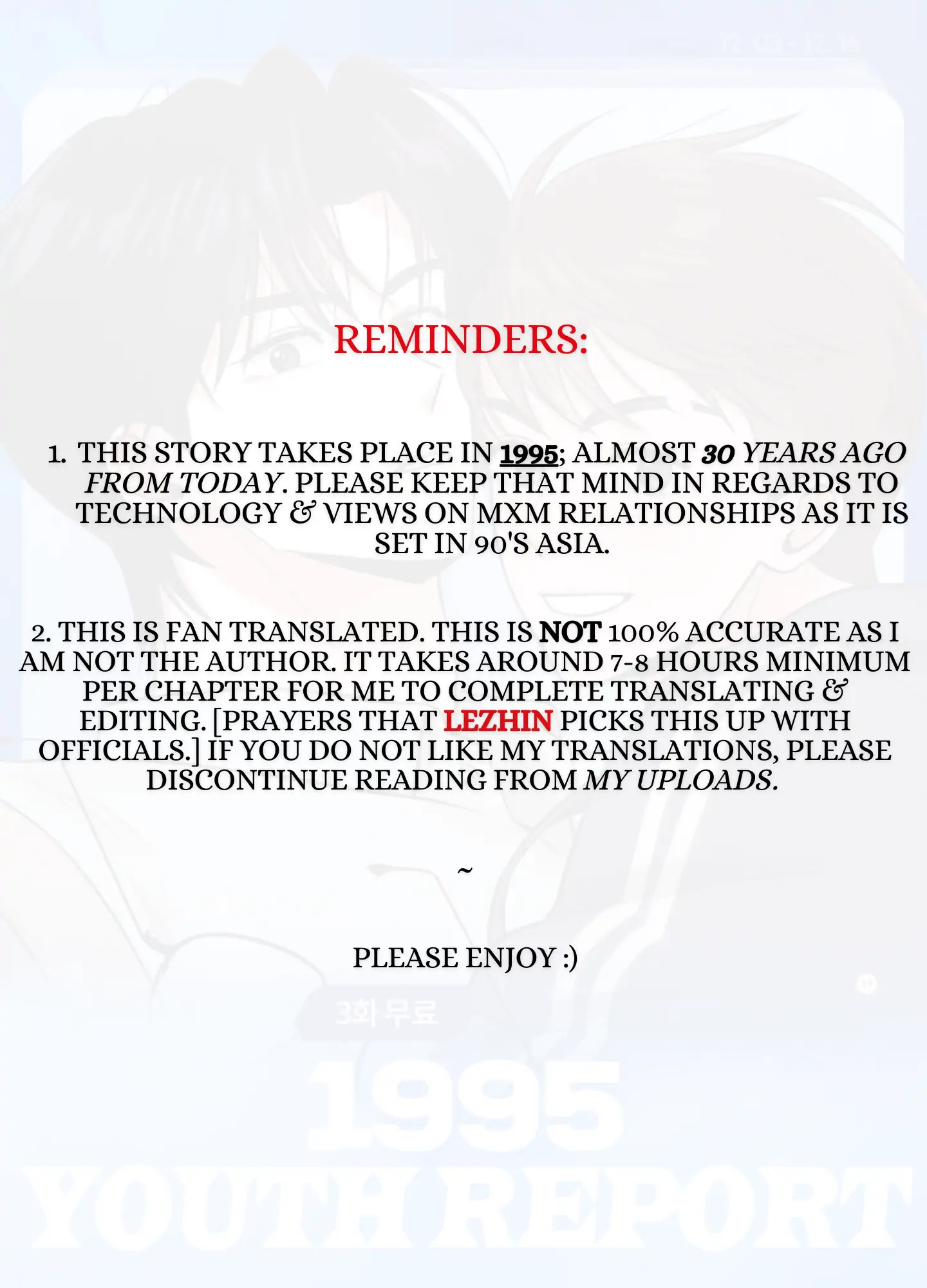 🇺🇸 1995 Youth Report [BLSesam] - Ch. 20 manhwa