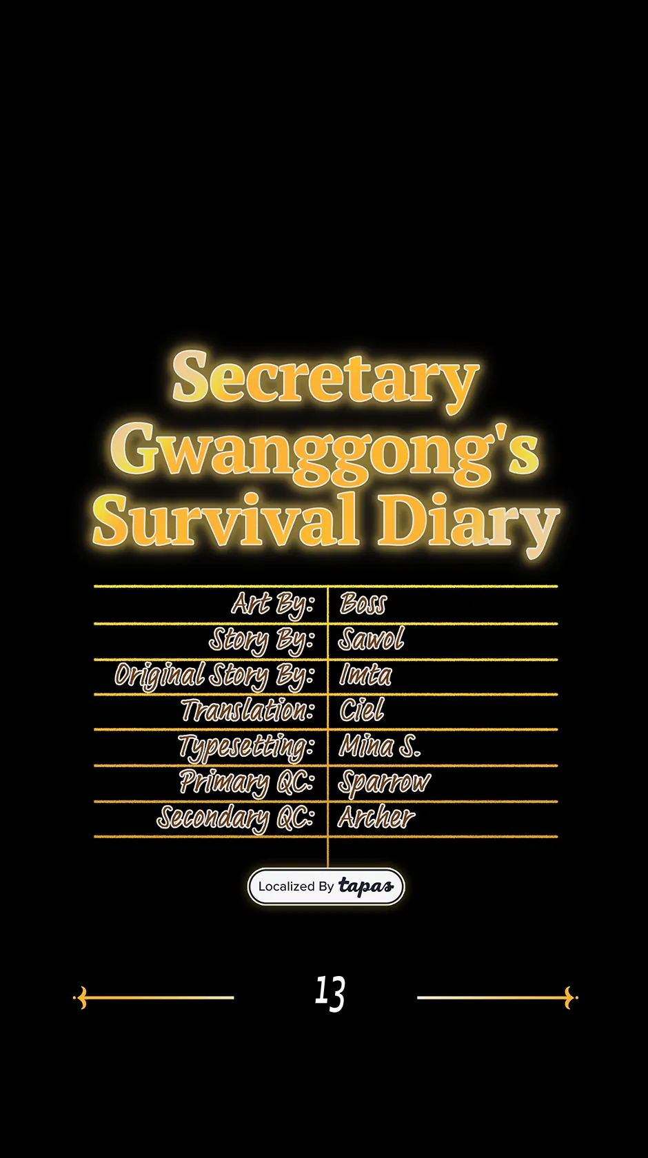 Secretary Gwanggong’s Survival Diary (Mature) [Official] - 13. You Were So Cool manhwa