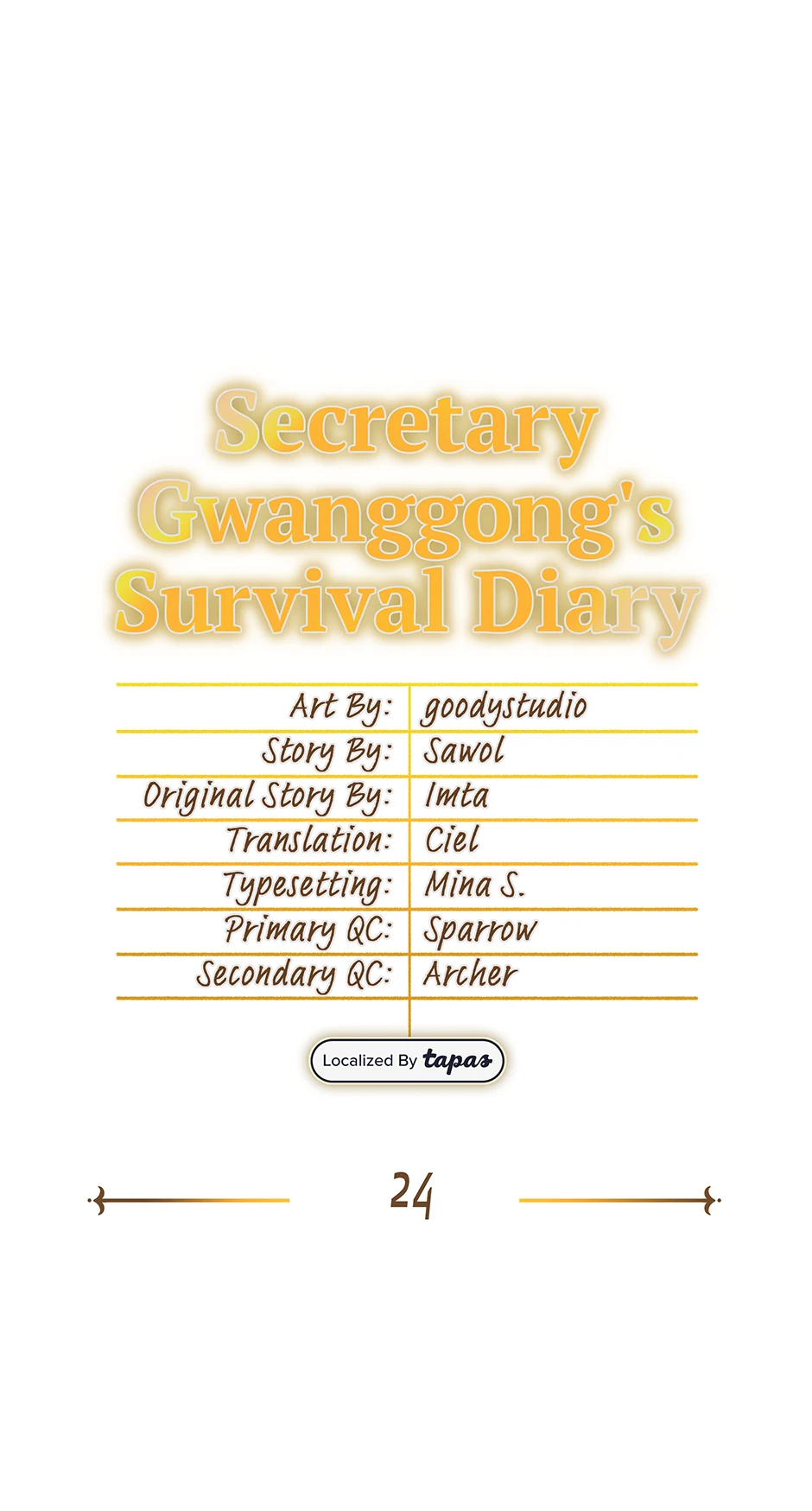 Secretary Gwanggong’s Survival Diary (Mature) [Official] - 24. Cheating the Test manhwa