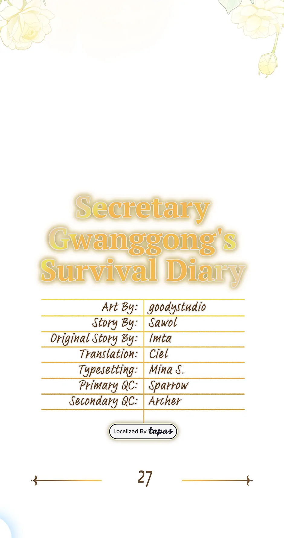 Secretary Gwanggong’s Survival Diary (Mature) [Official] - 27. The Beta Is Back manhwa