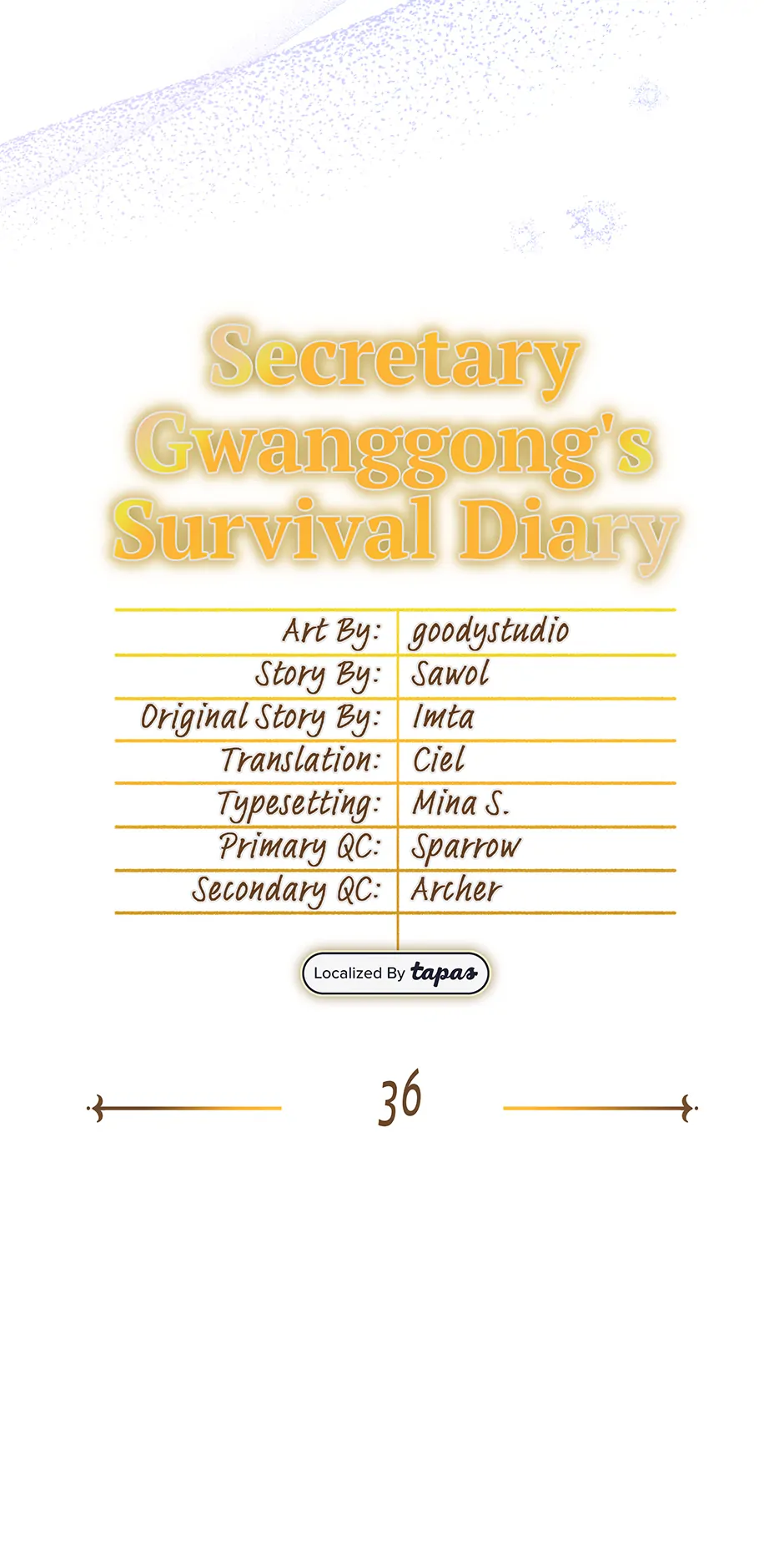 Secretary Gwanggong’s Survival Diary (Mature) [Official] - 36. It Pains Me to Stay manhwa