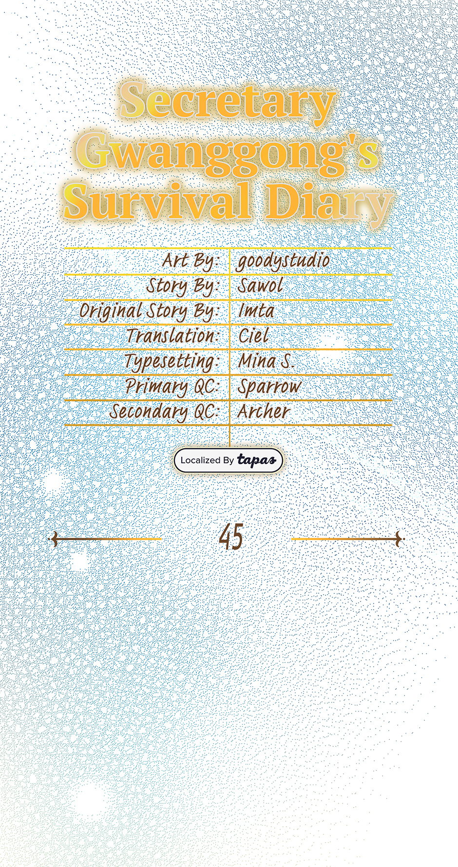 Secretary Gwanggong’s Survival Diary (Mature) [Official] - 45. By Some Miracle manhwa
