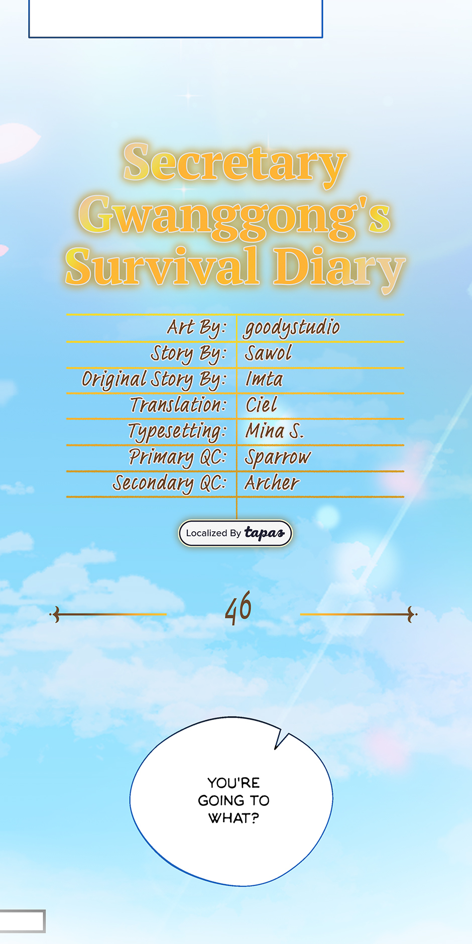 Secretary Gwanggong’s Survival Diary (Mature) [Official] - 46. Sabbatical manhwa