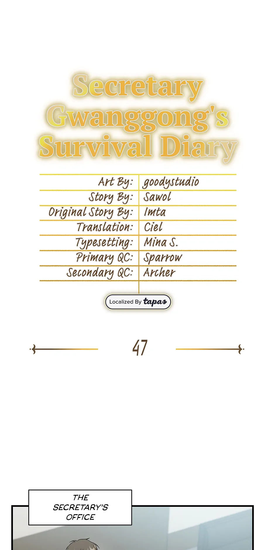 Secretary Gwanggong’s Survival Diary (Mature) [Official] - 47. Behind Closed Doors manhwa