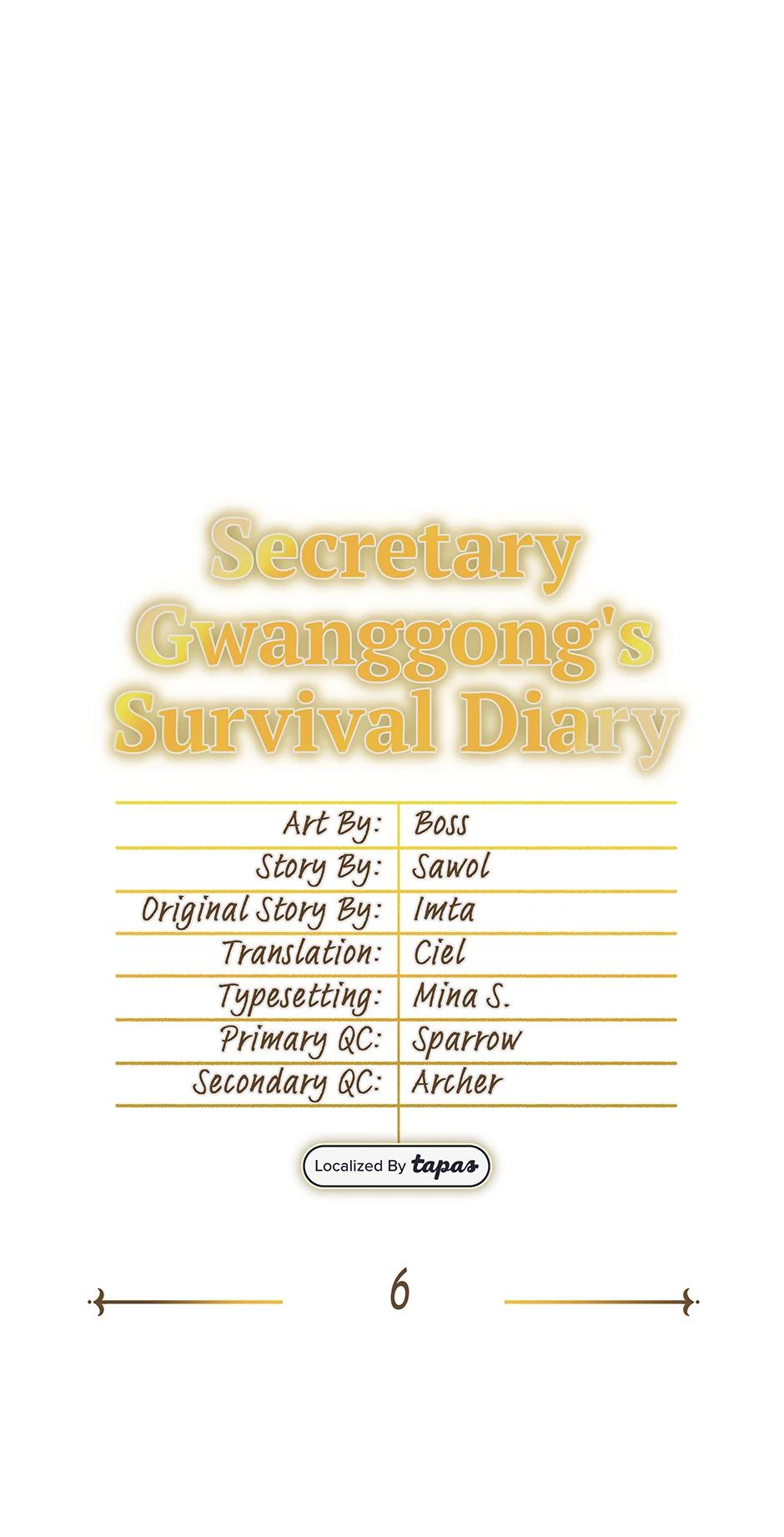 Secretary Gwanggong’s Survival Diary (Mature) [Official] - 6. The New Beta manhwa