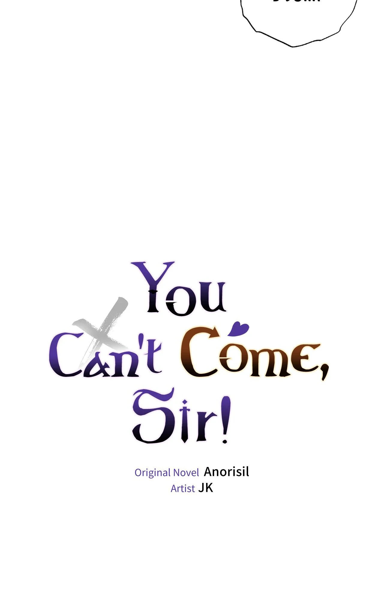 You Can’t Come, Sir! - Chapter 20 manhwa