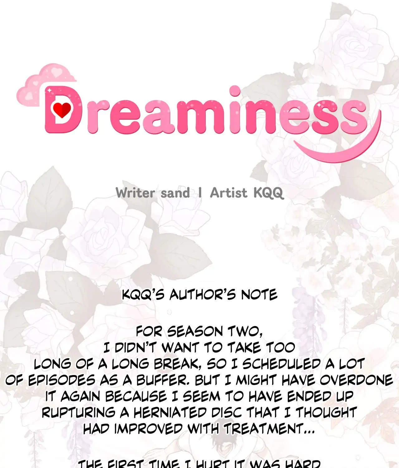 Dreaminess [Official] - Creator's Note manhwa