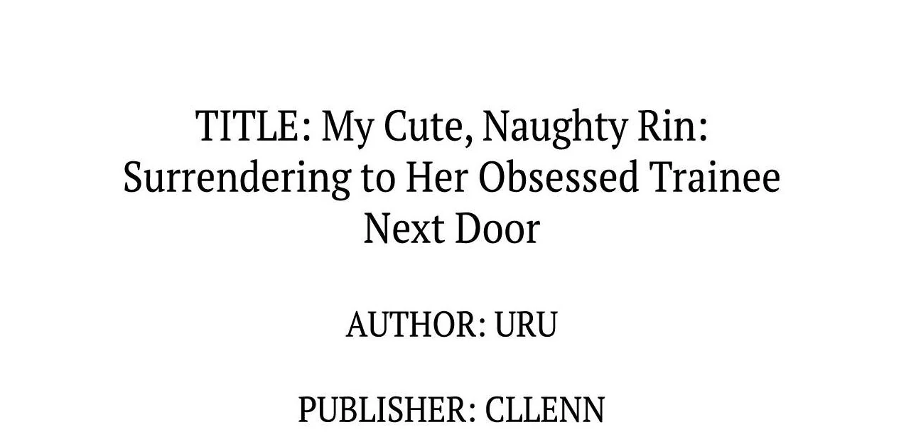 My Cute, Naughty Rin: Surrendering to Her Obsessed Trainee Next Door (Official) - Chapter 7 manhwa