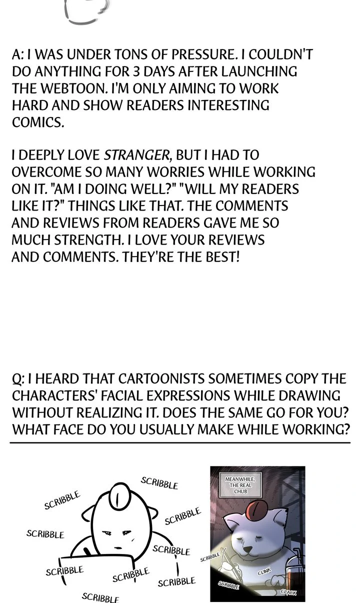 Stranger [Mature Official] - Creator's Note manhwa