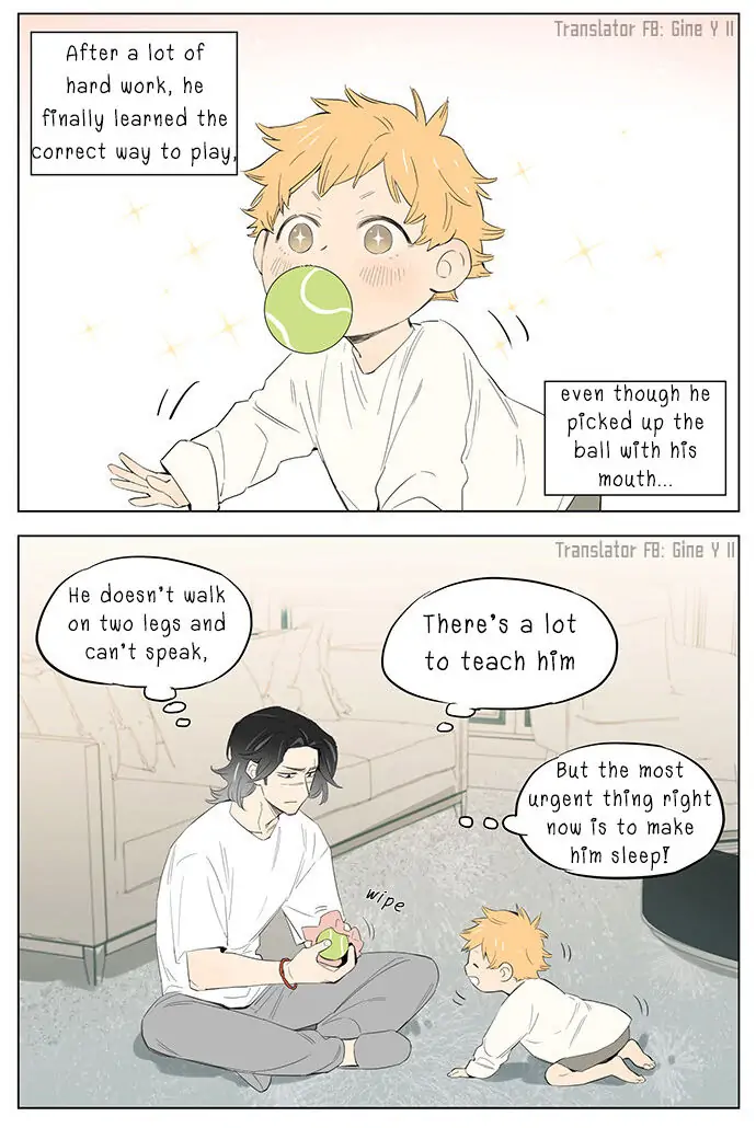 Papa Wolf and The Puppy - Chapter 30 : Playing a ball manhwa
