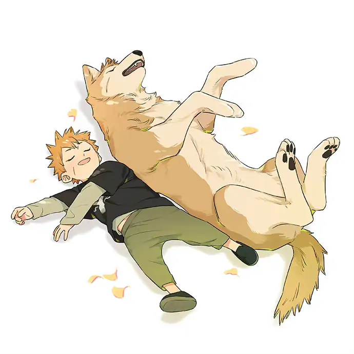 Papa Wolf and The Puppy - (Pictures) Sleeping Kids and Wolves manhwa
