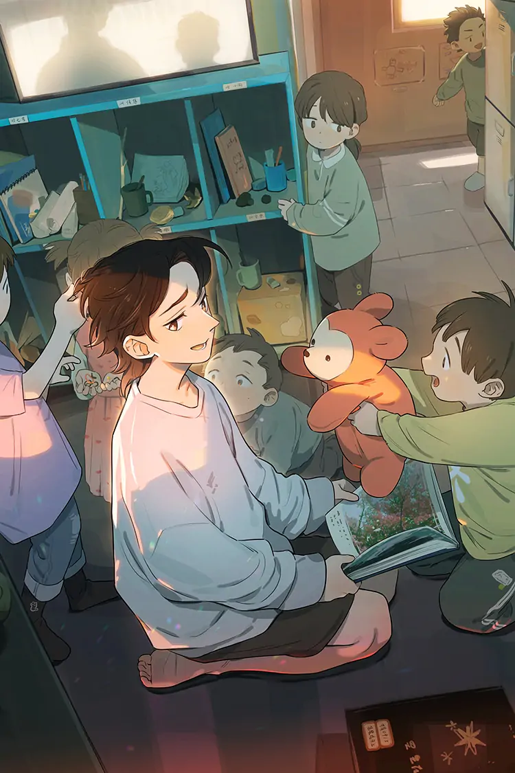 Papa Wolf and The Puppy - 〖Pictures〗 Their Graceful Childhood manhwa