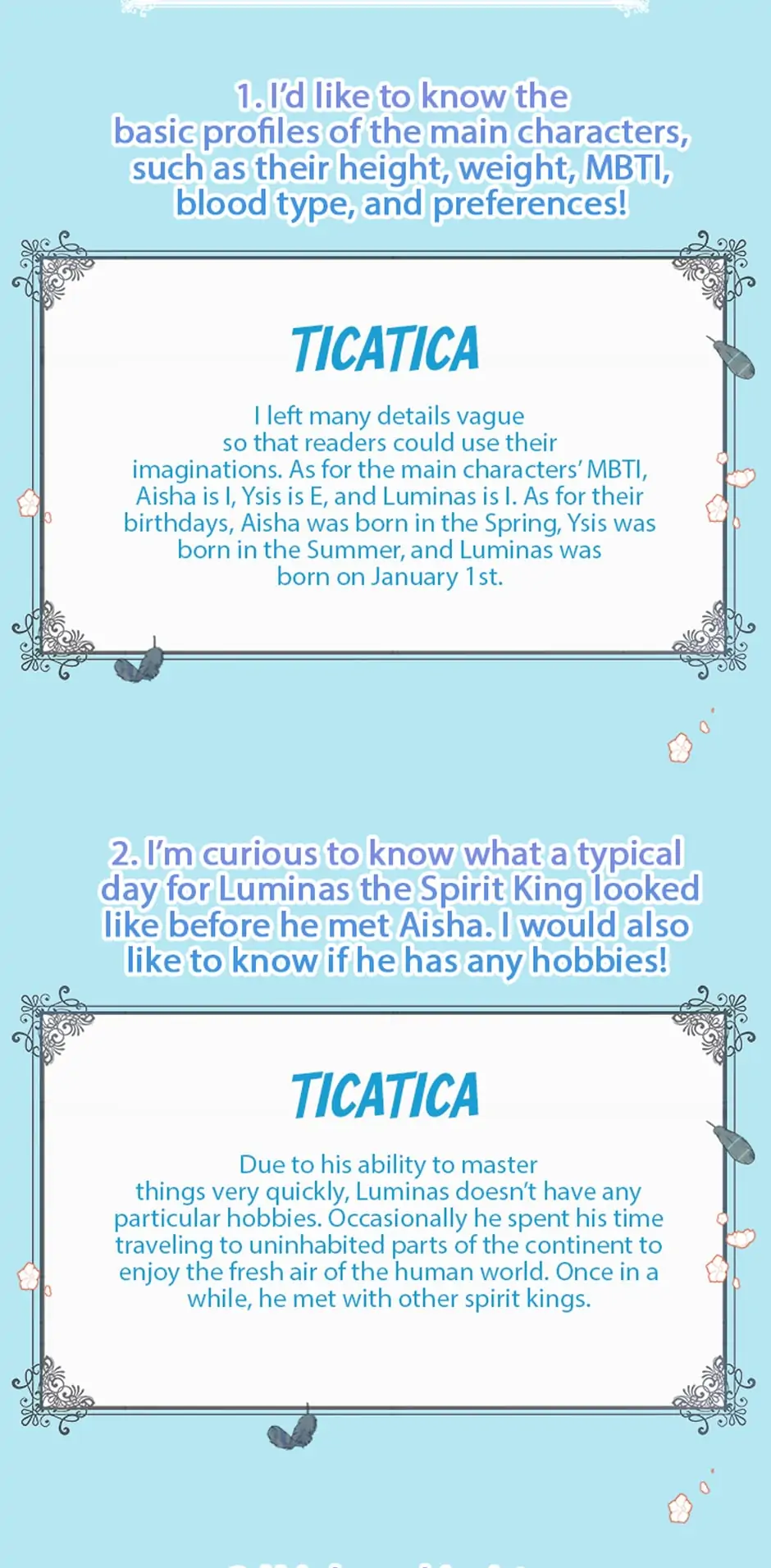 Into the Light Once Again [Official] - Creator Q&A manhwa