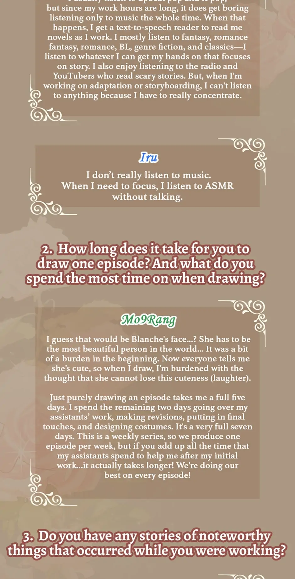 Not-Sew-Wicked Stepmom 「Official」 - 〖Creator Interview〗 manhwa