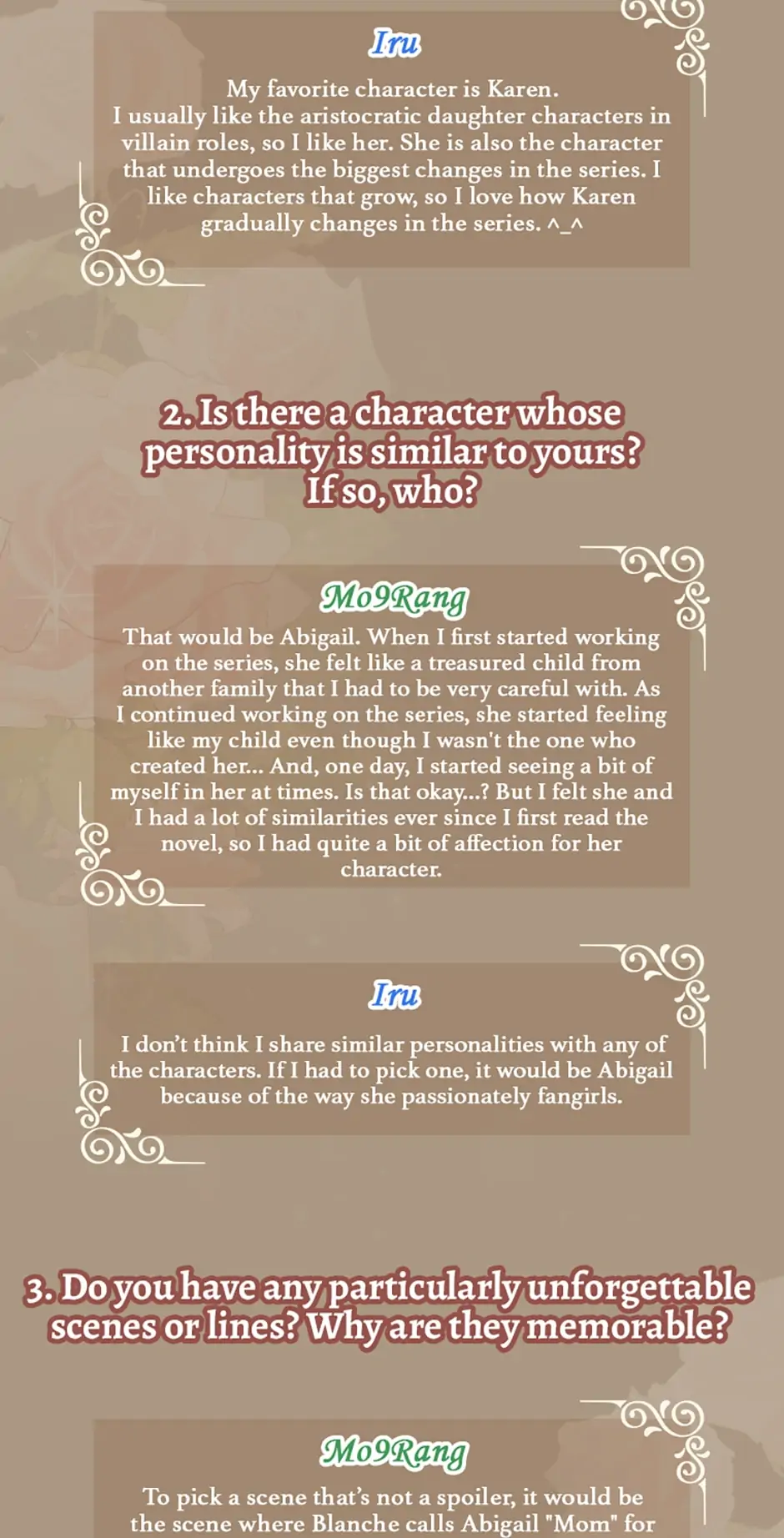 Not-Sew-Wicked Stepmom 「Official」 - 〖Creator Interview〗 manhwa