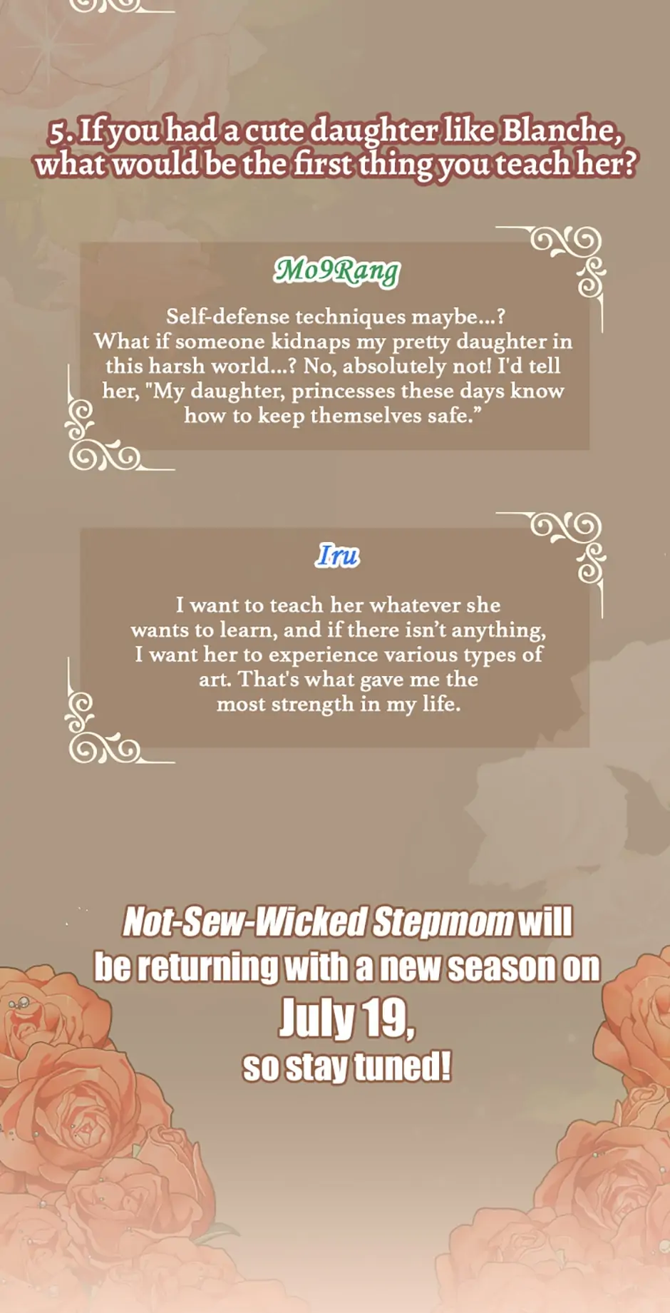 Not-Sew-Wicked Stepmom 「Official」 - 〖Creator Interview〗 manhwa