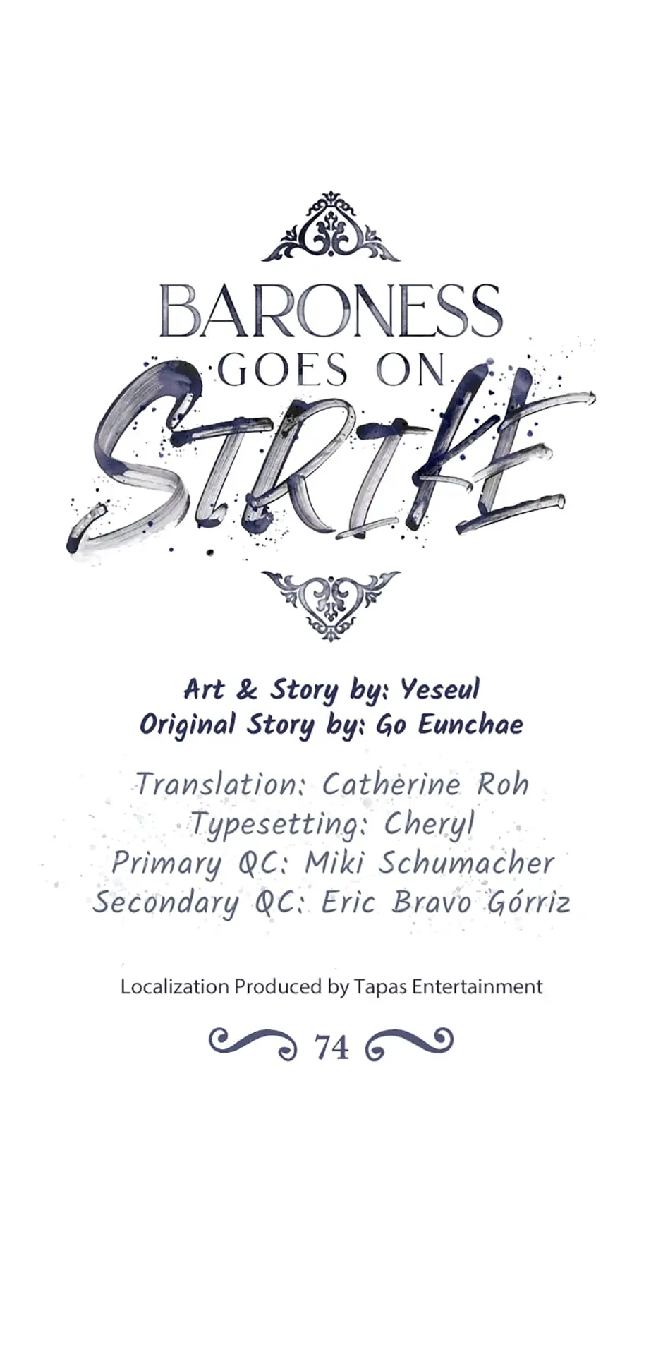 Baroness Goes on Strike [Mature](Official) - Chapter 74 manhwa
