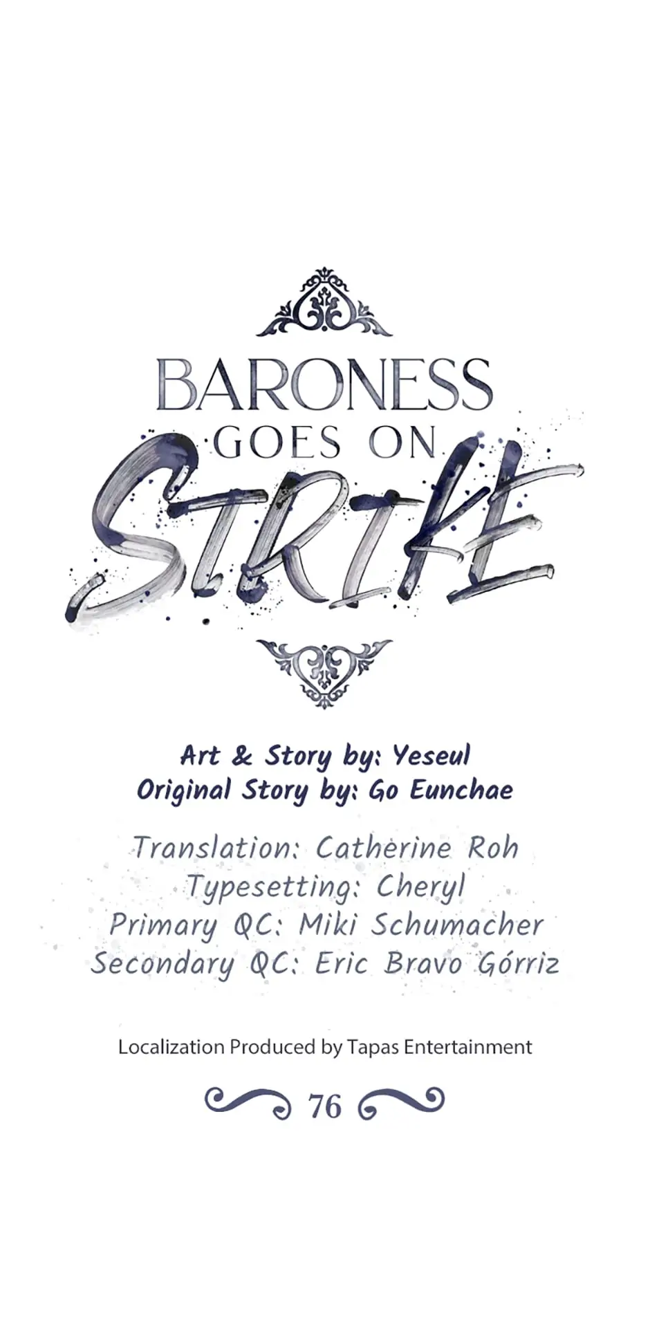 Baroness Goes on Strike [Mature](Official) - Chapter 76 manhwa