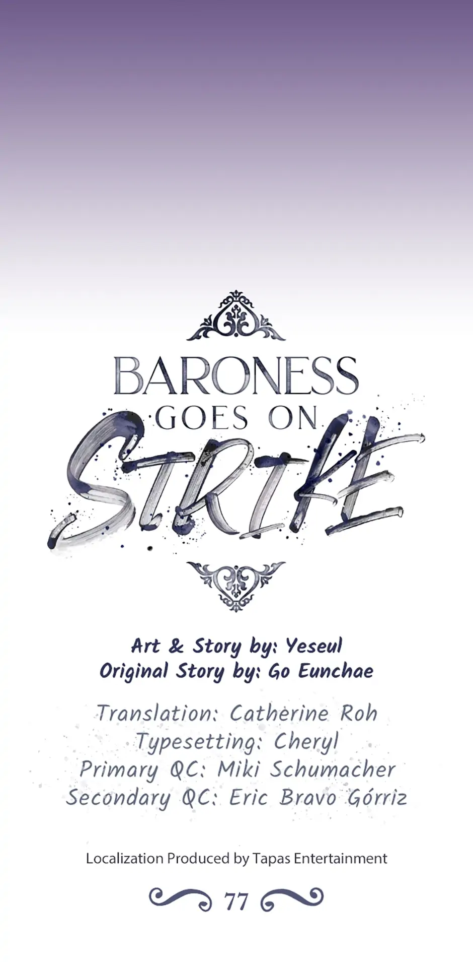 Baroness Goes on Strike [Mature](Official) - Chapter 77 manhwa