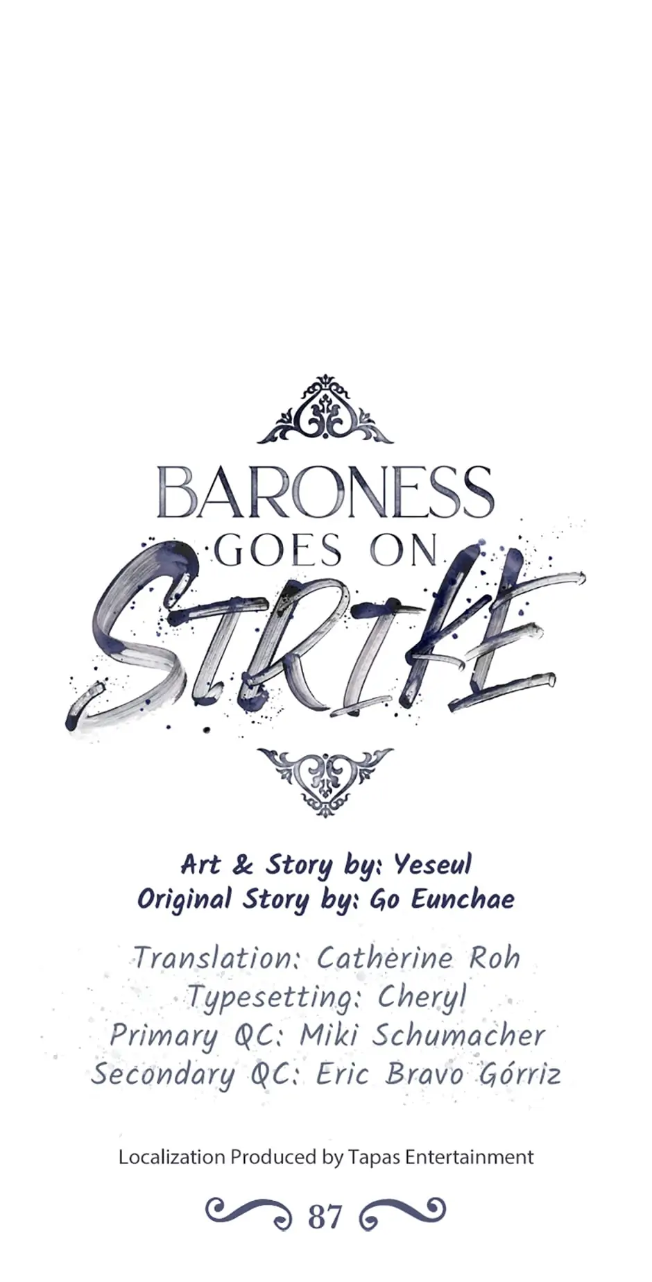 Baroness Goes on Strike [Mature](Official) - Chapter 87 manhwa