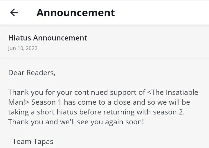 The Insatiable Man [Mature] - Hiatus Announcement manhwa