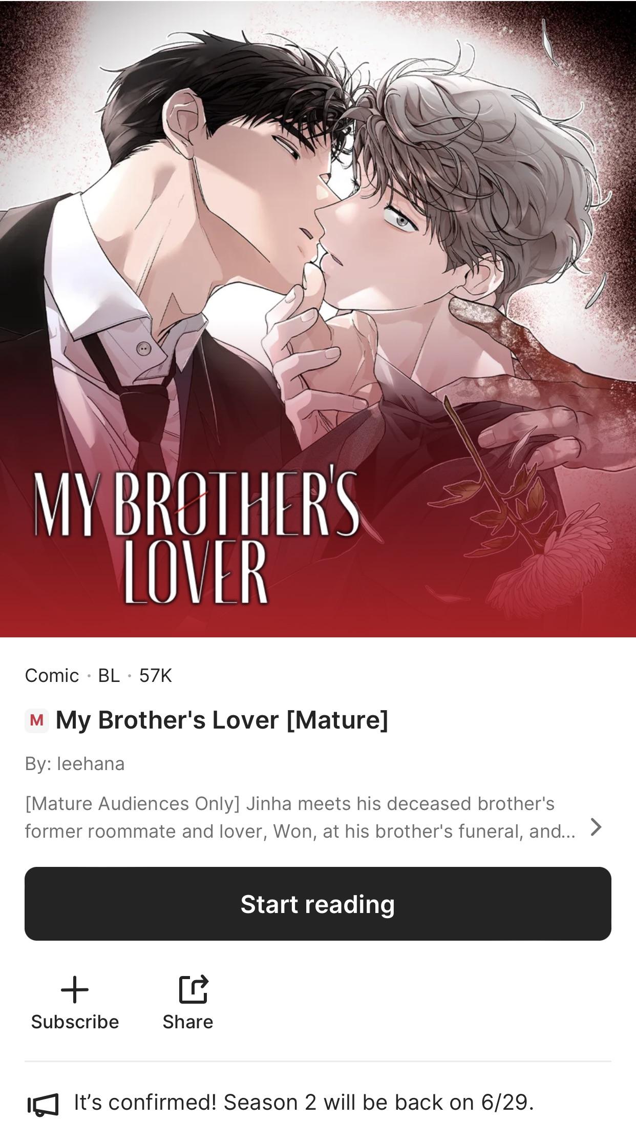 My Brother’s Lover - notice. : Season 2 manhwa