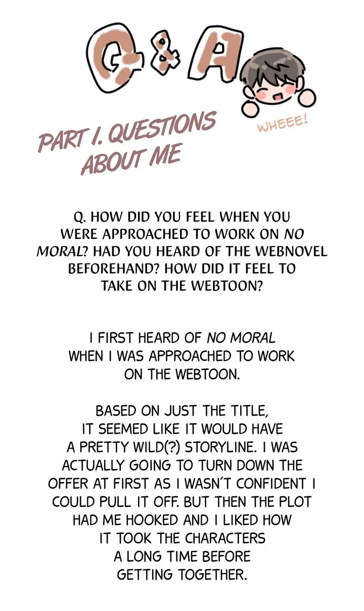 No Moral - Season 1 Afterword manhwa