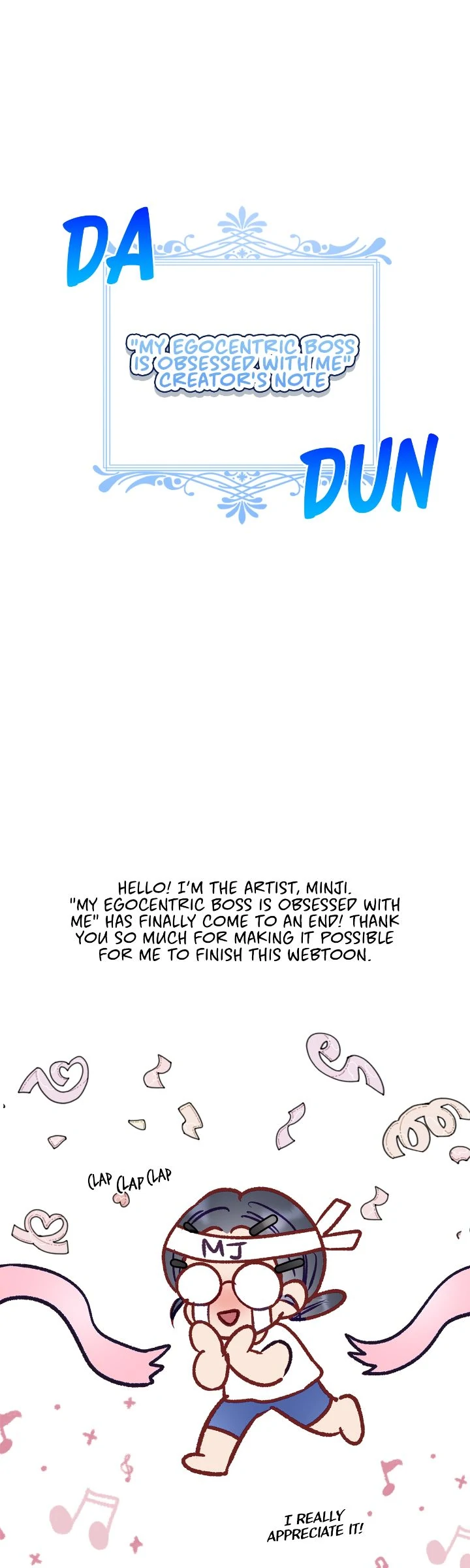 My Egocentric Boss is Obsessed With Me [Official] - Creator's Note manhwa