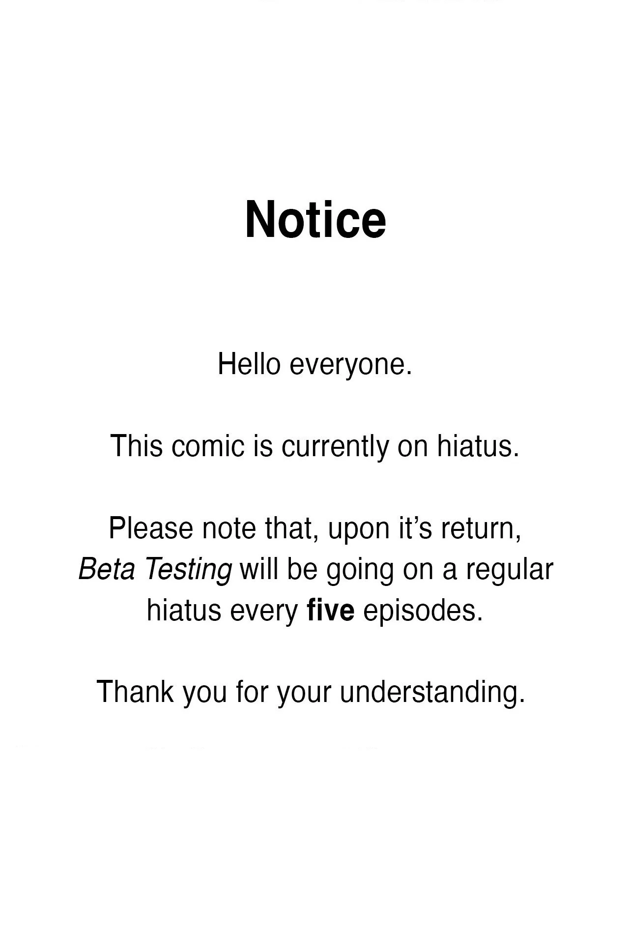 Beta Testing (Official) - Hiatus manhwa